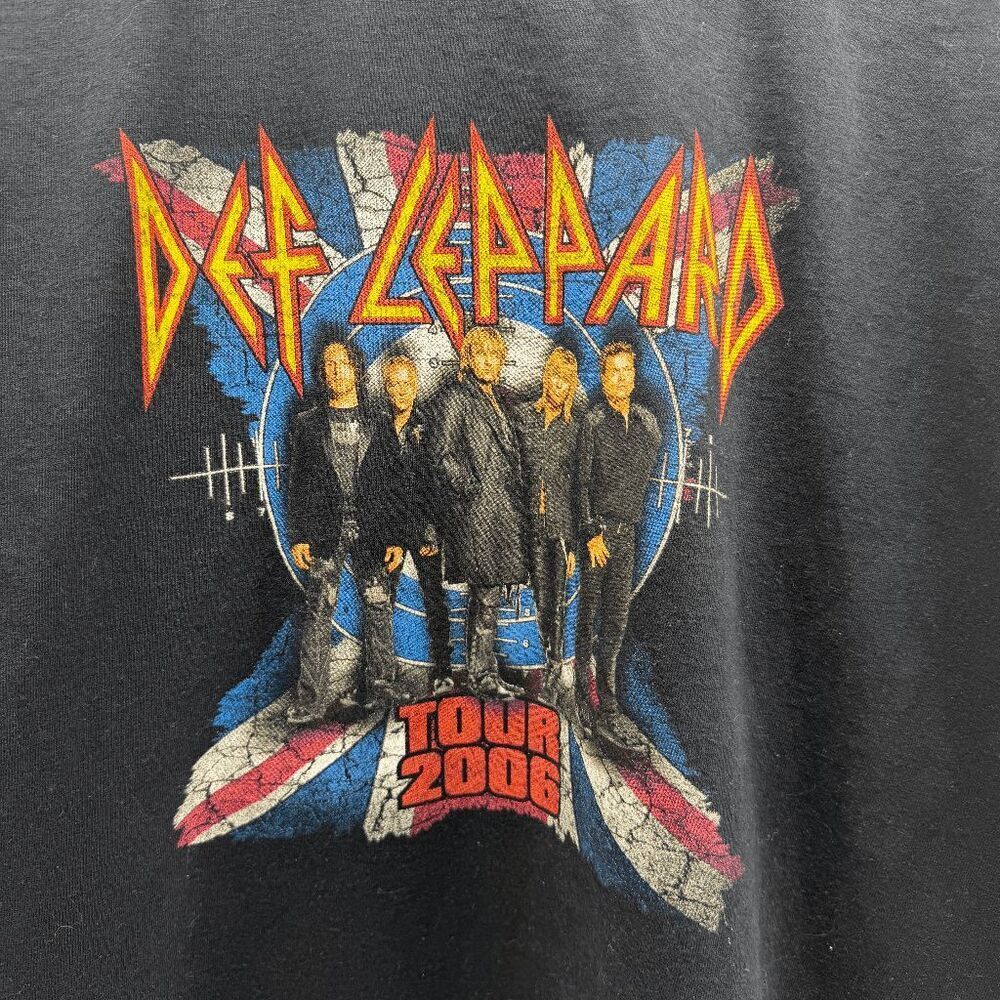 VTG 2006 DEF LEPPARD "Rock Brigade" Concert Tour (XL) Black Shirt JOE ELLIOT
